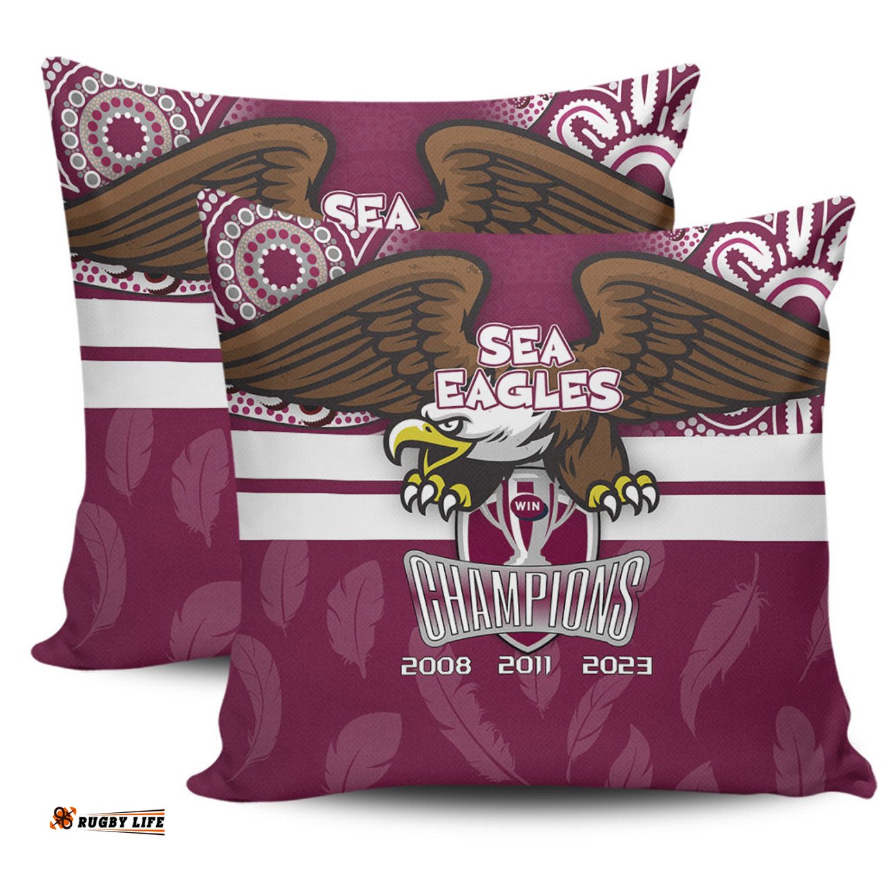 Manly Warringah Sea Eagles Talent Win Games But Teamwork And Intelligence Win Championships With Aboriginal Style Pillow