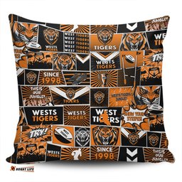 Wests Tigers Team Of Us Die Hard Fan Supporters Comic Style Pillow