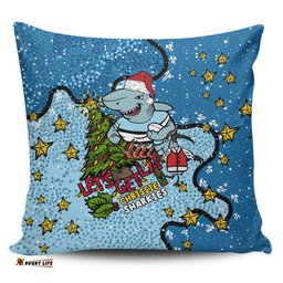 Manly Warringah Sea Eagles Christmas Custom Let's Get Lit Chrisse Pressie Pillow