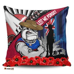 Western Bulldogs Anzac Day Honor United In Spirit Pillow