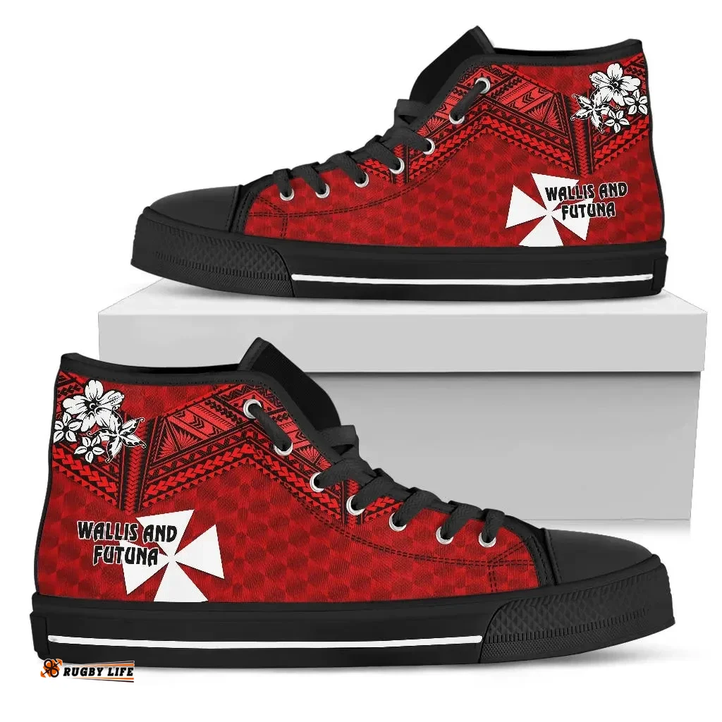 Wallis and Futuna Rugby High Top Shoe Sporty Vibes A31