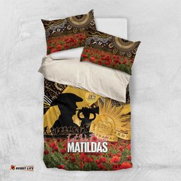 Personalised Australia Matildas ANZAC Day Bedding Set Last Post Poppy Lest We Forget LT14