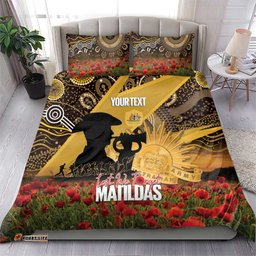 Personalised Australia Matildas ANZAC Day Bedding Set Last Post Poppy Lest We Forget LT14