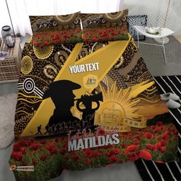 Personalised Australia Matildas ANZAC Day Bedding Set Last Post Poppy Lest We Forget LT14