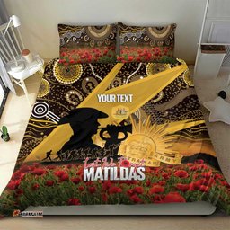 Personalised Australia Matildas ANZAC Day Bedding Set Last Post Poppy Lest We Forget LT14