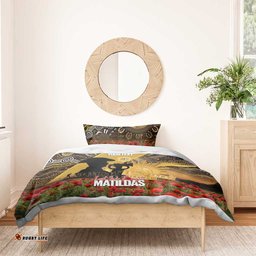 Personalised Australia Matildas ANZAC Day Bedding Set Last Post Poppy Lest We Forget LT14