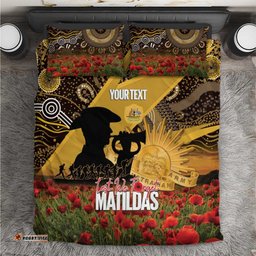 Personalised Australia Matildas ANZAC Day Bedding Set Last Post Poppy Lest We Forget LT14