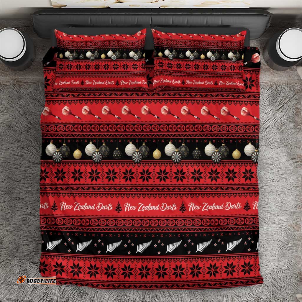 New Zealand Darts Christmas Bedding Set Merry Xmas Aotearoa Maori Red LT14