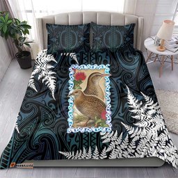 New Zealand Weka Bedding Set Maori Hen Koru Pattern LT05