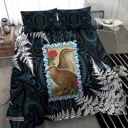 New Zealand Weka Bedding Set Maori Hen Koru Pattern LT05