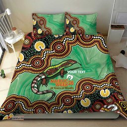 Personalised Australia Goanna NAIDOC Week 2026 Bedding Set 50 Years of Deadly Aboriginal Art LT14