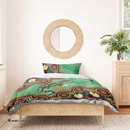Personalised Australia Goanna NAIDOC Week 2026 Bedding Set 50 Years of Deadly Aboriginal Art LT14