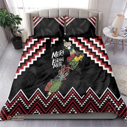New Zealand Christmas Taniko Poutama Bedding Set Flora Map with Birds LT7