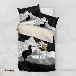New Zealand South Island Football Custom Bedding Set Aoraki Mount Cook With Kiwi Maori Pattern LT14