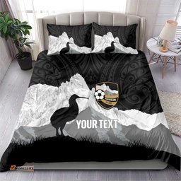 New Zealand South Island Football Custom Bedding Set Aoraki Mount Cook With Kiwi Maori Pattern LT14
