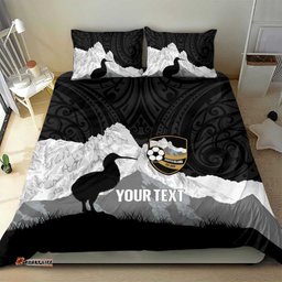 New Zealand South Island Football Custom Bedding Set Aoraki Mount Cook With Kiwi Maori Pattern LT14