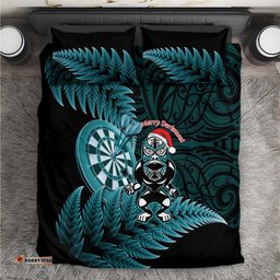 New Zealand Darts Christmas Bedding Set Maori Fern Merry Dartsmas LT14