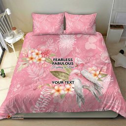 Personalised Galah Cockatoo Fighting in Pink Bedding Set Australian Breast Cancer Spirit LT9