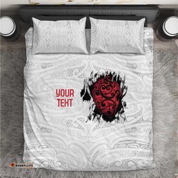 New Zealand Maori Heart Tribal Personalised Bedding Set Polynesian Patterns LT9