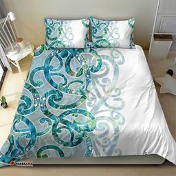 Paua Shell Maori Bedding Set Koru Kowhaiwhai LT7