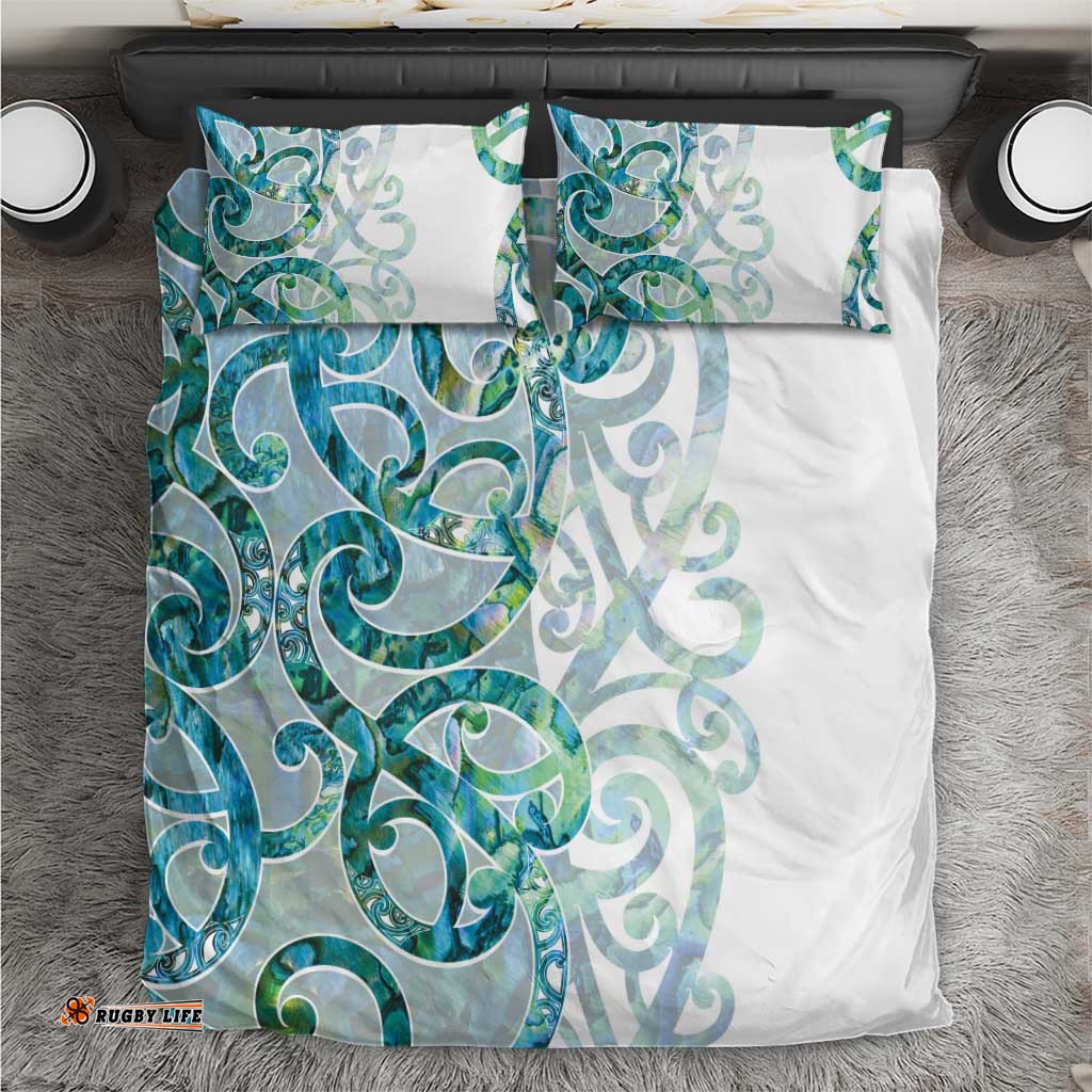 Paua Shell Maori Bedding Set Koru Kowhaiwhai LT7