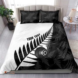 New Zealand Lawn Bowls Custom Bedding Set Aotearoa Silver Fern LT14