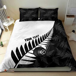 New Zealand Lawn Bowls Custom Bedding Set Aotearoa Silver Fern LT14
