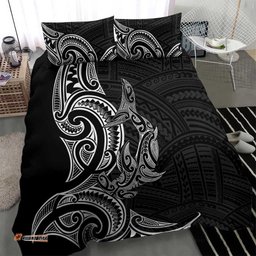 New Zealand Hammerhead Shark Bedding Set Maori Haehae Mangopare Black LT14