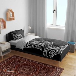 New Zealand Hammerhead Shark Bedding Set Maori Haehae Mangopare Black LT14
