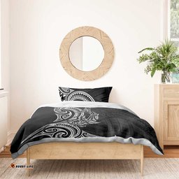 New Zealand Hammerhead Shark Bedding Set Maori Haehae Mangopare Black LT14