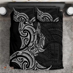 New Zealand Hammerhead Shark Bedding Set Maori Haehae Mangopare Black LT14