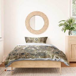 Personalised NAIDOC Week 50 Years Deadly Always Bedding Set Brown Aboriginal Artwork Dot Painting LT9