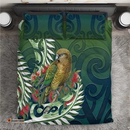 New Zealand Kea Bird Bedding Set With Maori Koru Fern LT05