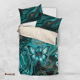 Ovarian Cancer Awareness Bedding Set This Is What A Fighter Looks Like DT05