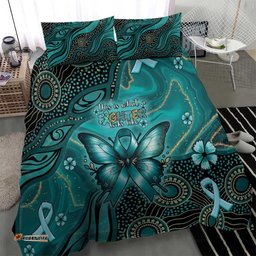 Ovarian Cancer Awareness Bedding Set This Is What A Fighter Looks Like DT05