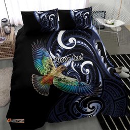 New Zealand Kea Bird Personalised Bedding Set Maori Tribal Koru Art LT9