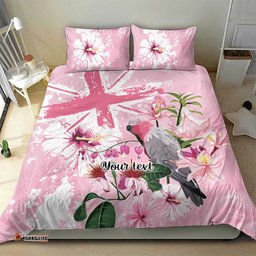 Personalised Australia Day Bedding Set Pink Parrot Bird Opal Art LT9