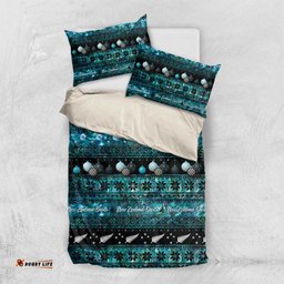 New Zealand Darts Christmas Bedding Set Merry Xmas Aotearoa Maori Paua Shell LT14