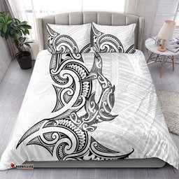 New Zealand Hammerhead Shark Bedding Set Maori Haehae Mangopare White LT14