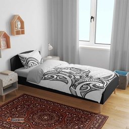 New Zealand Hammerhead Shark Bedding Set Maori Haehae Mangopare White LT14