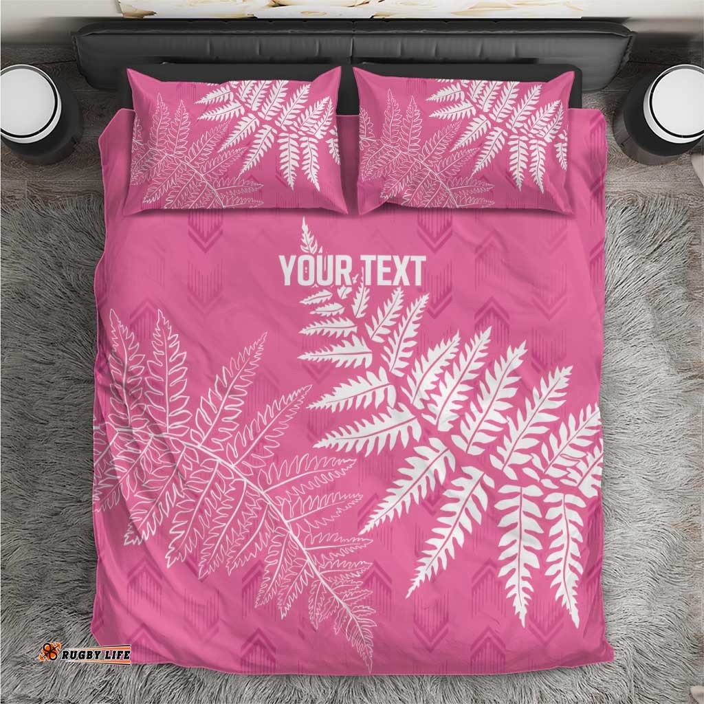 New Zealand Lawn Bowls Breast Cancer Personalized Bedding Set Wrap-Around Silver Fern LT7