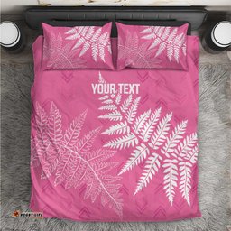 New Zealand Lawn Bowls Breast Cancer Personalized Bedding Set Wrap-Around Silver Fern LT7
