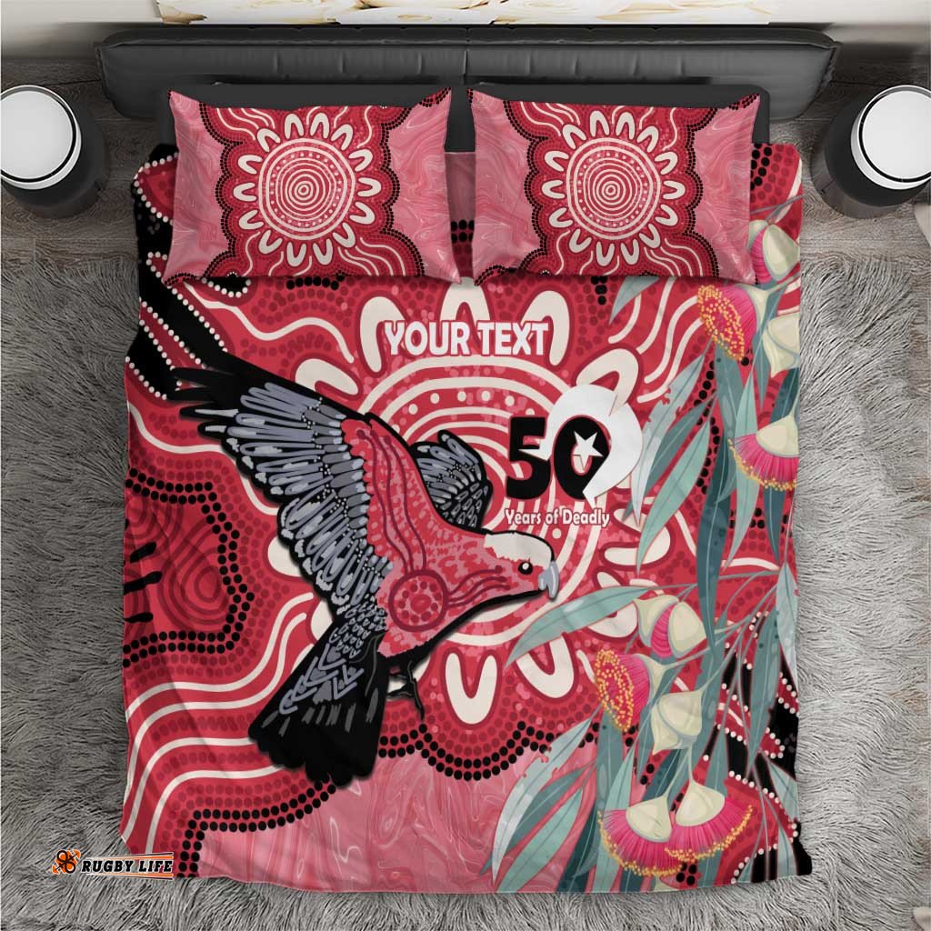 Personalised Australia Galah NAIDOC Week 2026 Bedding Set 50 Years of Deadly Aboriginal Art LT14