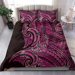 New Zealand Hammerhead Shark Bedding Set Maori Haehae Mangopare Pink LT14