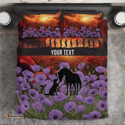 Personalised ANZAC Day Bedding Set Remembering the Animals of War LT19