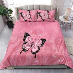 Personalised Australia Breast Cancer Awareness Bedding Set Pink Ribbon Butterfly Opal Pattern LT14
