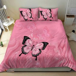 Personalised Australia Breast Cancer Awareness Bedding Set Pink Ribbon Butterfly Opal Pattern LT14