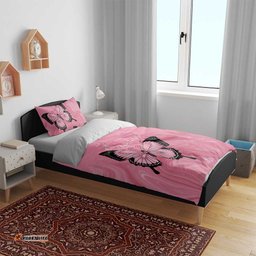 Personalised Australia Breast Cancer Awareness Bedding Set Pink Ribbon Butterfly Opal Pattern LT14