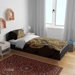 Orange Indigenous Dragonfly Australia Bedding Set Aboriginal Art LT14