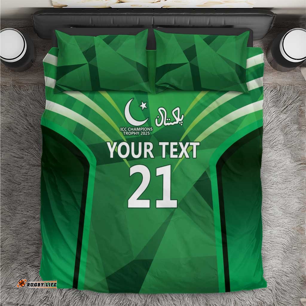 Pakistan Cricket Custom Bedding Set The Green Shirts with Sporty Pattern LT9